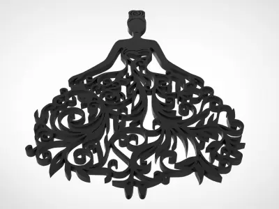 BRIDE WALL FRAME ART  3D print model