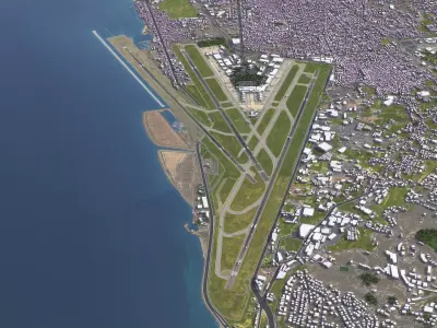 Beirut - Rafic Hariri 3D Airport Low-poly 3D model