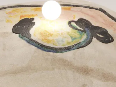 Winter Still Life Collection Doodles Carpet For CC TAPIS 3D model