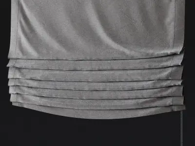 Roman curtains set 01 3D model