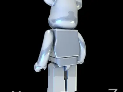 Silver Bear Brick 3D model