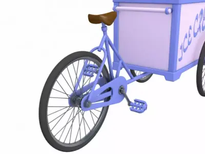 Ice Cream Handcart 3D model