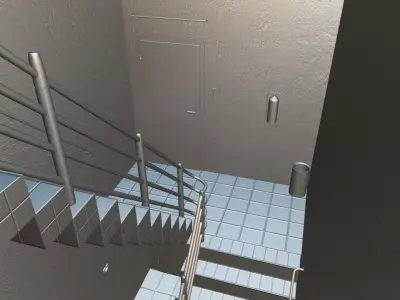 Stair Apartment Low-poly 3D model