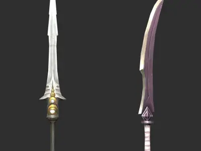 Fantasy Sword Weapon Collection Low-poly 3D model