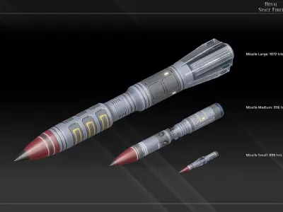 RSF Spaceship Vindictive Class Frigate Low-poly 3D model