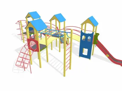 Playground for kids 3D model 16