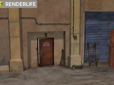 Back alley set 3D model