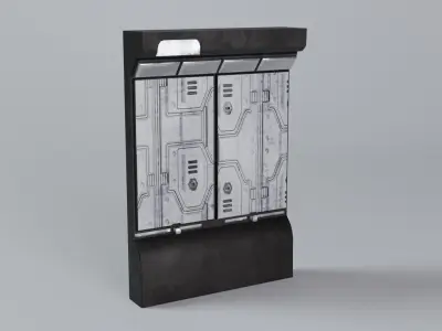 Modular Sci-Fi Interior Low-poly 3D model 3D model