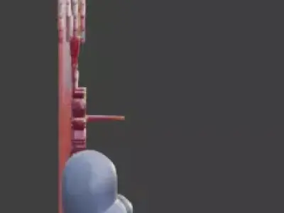 Title High-Quality 3D Cartoon New Year Portal Gate Low-poly 3D model