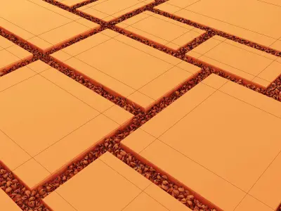 Paving title pebble 3D model