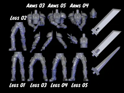 Schinra Soldiers 3D print model