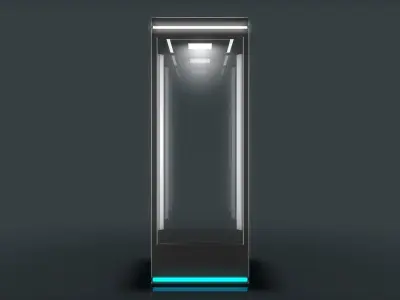 Sci Fi Container Low-poly 3D model