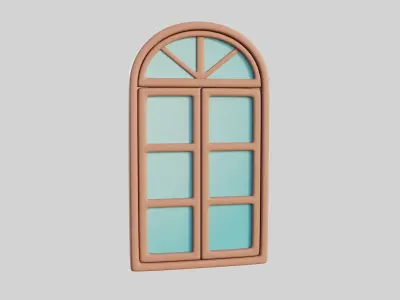 Cartoon Windows Collection 3 Low-poly 3D model