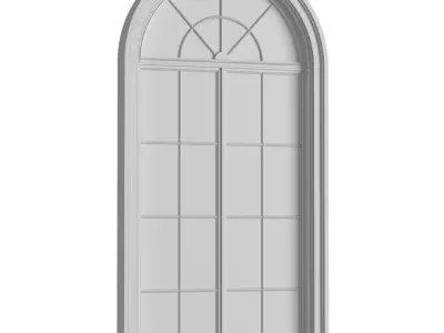 Arched Exterior Window 3D model
