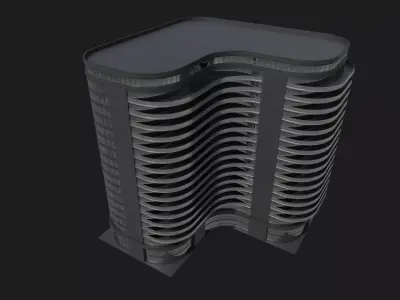 S-Curve Towers 3D model