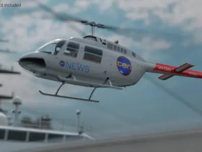  Bell 206B JetRanger III Helicopter Ten News White 
