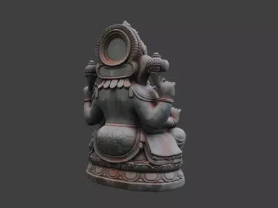 Ganesha Statue Low-poly 3D model