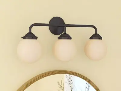 Saskia Oil Rubbed Bronze Vanity Light - 2 Colour 3D model