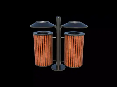 Outdoor Trash Bin 02 3D model