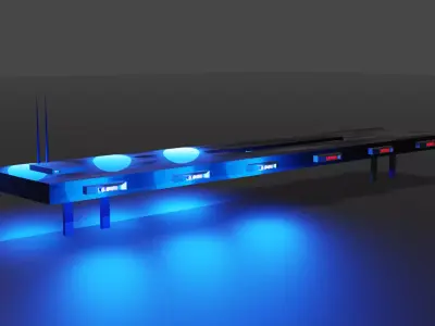 police lights 3d model Free low-poly 3D model