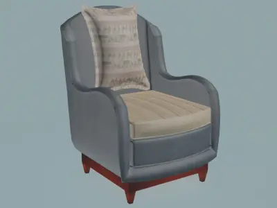 S-arms Armchair 3D model