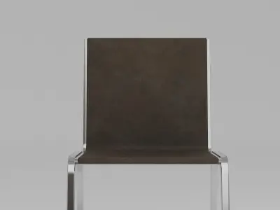 Modern Leather Chair 3D Model Sleek Minimalist Design Low-poly 3D model