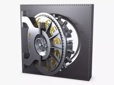 Bank Vault Door v 4 3D model
