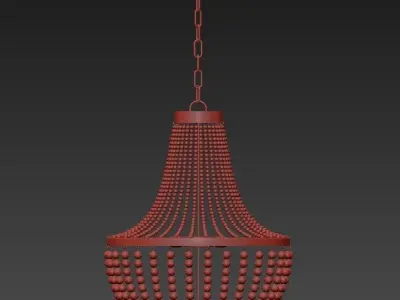 6 Light Chandelier 3D model