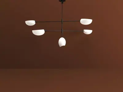 Chandelier O branch V 3D model