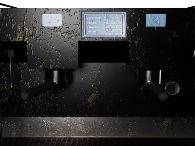 Commercial Coffee Espresso Maker Optimized Low-Poly PBR Low-poly 3D model