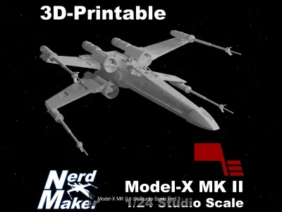 Model-X MK II 1-24 Studio Scale Set Red 3 and Red 5  3D Model Pack