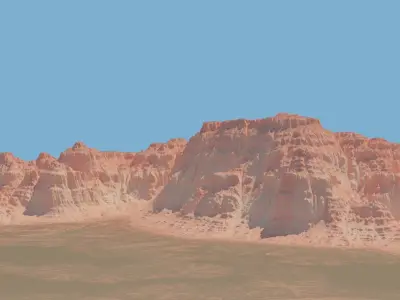 Monument Valley Photorealistic Mountain Landscape  3D model