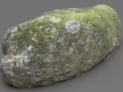 MOSS ROCK 5 Low-poly 3D model