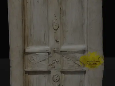 Deformed Door Low-Poly Low-poly 3D model