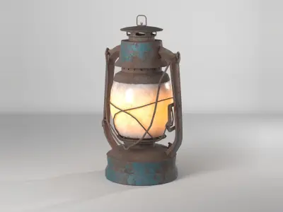  rusty lantern--Royalty free--  PBR Low-poly 3D model