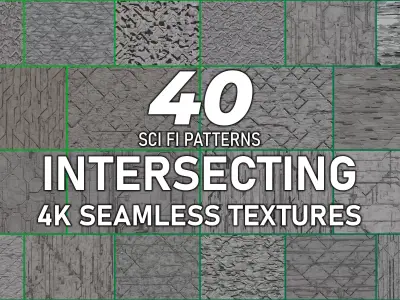 40 Seamless Sci-fi Patterns - INTERSECTING Texture