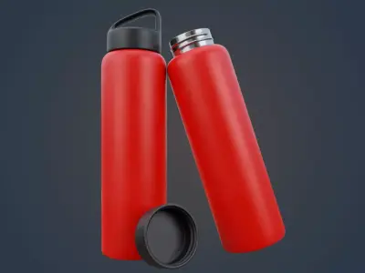 Thermo - Water Bottle Low-poly 3D model