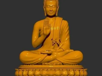 Asian Buddha Statue 3D print model 3D print model