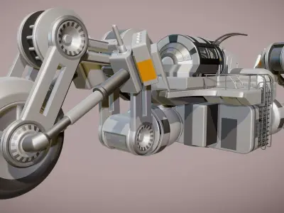 Futuristic Trike High Poly Version 3 3D model