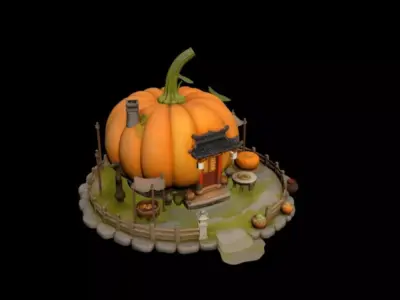 Pumpkin Cottage 3D model