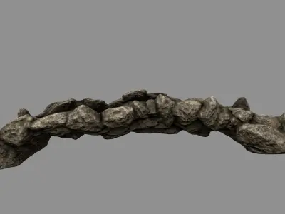 old bridge 012 Low-poly 3D model