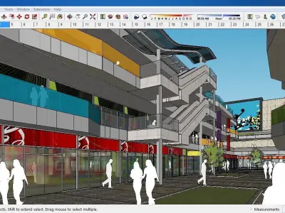 Sketchup Shopping Center A6 3D model
