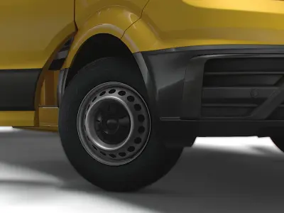 VW Crafter Luton Tail Lift HQ Interior 2023 3D model