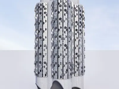 Futuristic building 9 3D model