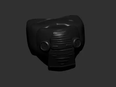 helmet high poly sculpt 3d printable  3D model