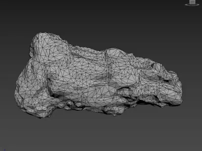 Low poly Lava Rock B-190427 Low-poly 3D model