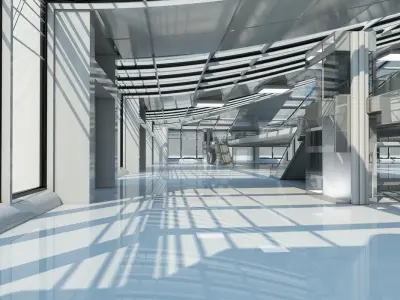 Futuristic Architectural Structure 2 3D model