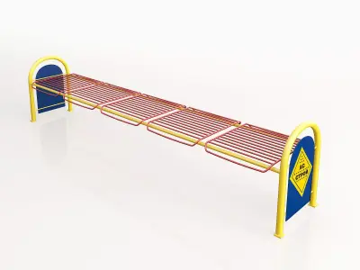 3d park bench 3D model