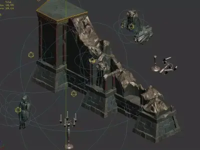 Palace of the Earth - Half-Born Palace Wall 01 3D model