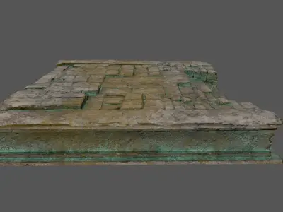 Stairs brick wall Low-poly 3D model purchase